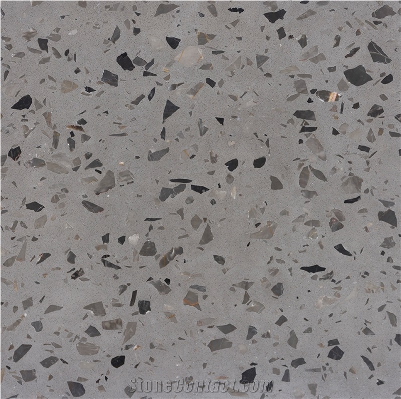Amber Brown Artificial Stone White Terrazzo Wall Tiles