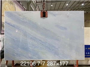 Brazil Blue Crystal Marble Slabs, Feature Wall Tiles
