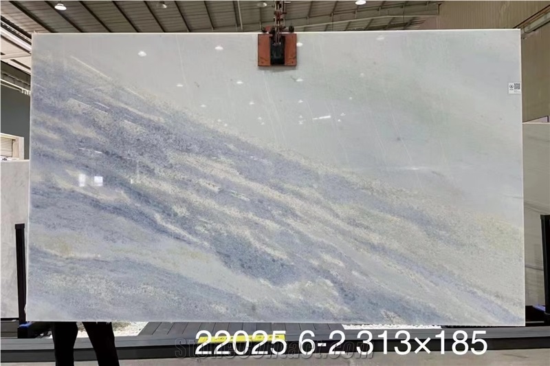 Brazil Blue Crystal Marble Slabs, Feature Wall Tiles