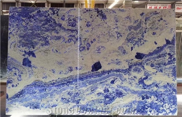 Bolivian Sodalite Blue Polished 2CM Granite Slabs