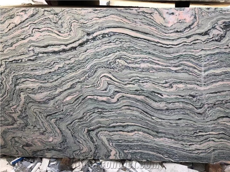 Book Match Cloud Wave Marble, Silver Sand Wave Cloud Slabs