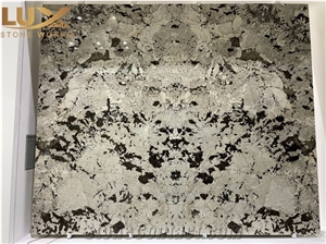 Bookmatch Backlit Branco Tourmaline Granite Slabs For Wall