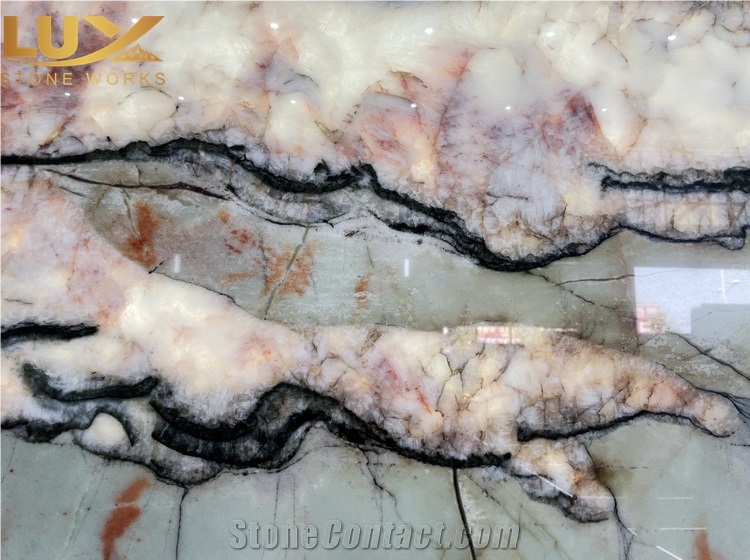Brazil Backlit Cristallo Tiffany Quartzite Slabs