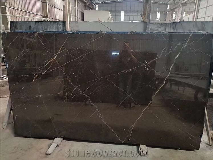 China Factory Price Portoro Gold With Brown Marble Slabs