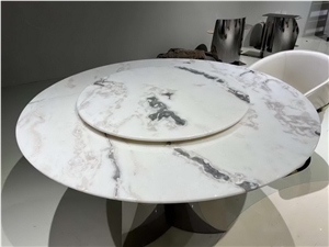 Dover White Namibian White Picasso White Marble Table Top