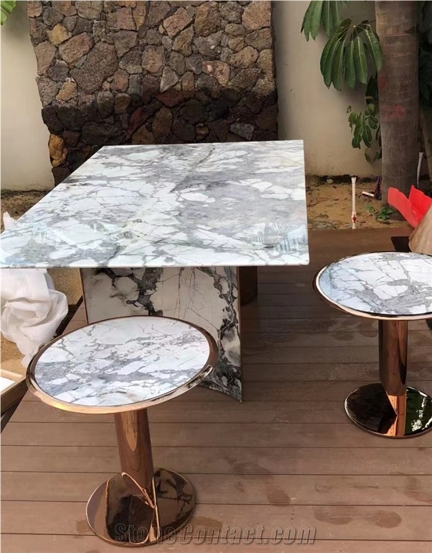Iceberg Marble Table Tops, Cote D Azur Restaurant Kitchen Top