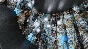 Lemurian Blue Stairs Step, Labradorite Blue Granite Riser