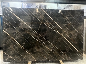 Nero Port Laurent Marble , Black Marble With Gold Veins