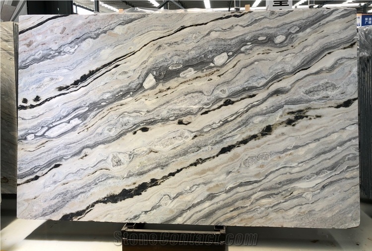 Top Quality Blue Danube Marble Slabs For Interior Decoration