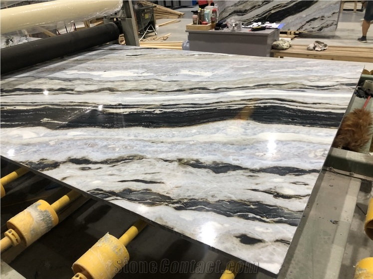 Top Quality Blue Danube Marble Slabs For Interior Decoration