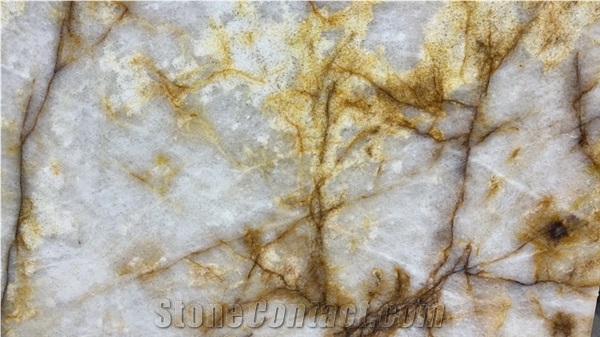 Yellow Cristallita Quartzite , Crystal Yellow Quartzite Slab