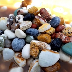Frosty Marble Pebble Stone, Washed River Stone