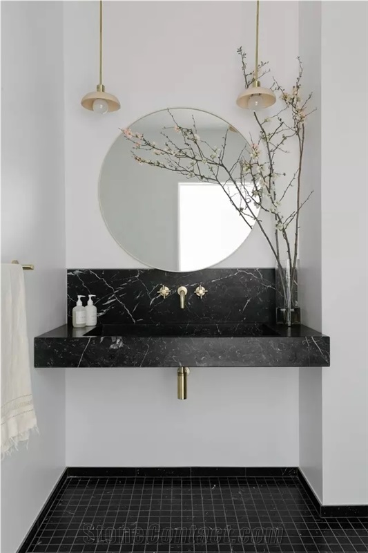 Cheap Price Hot Selling Nero Marquina Black Marble Slab