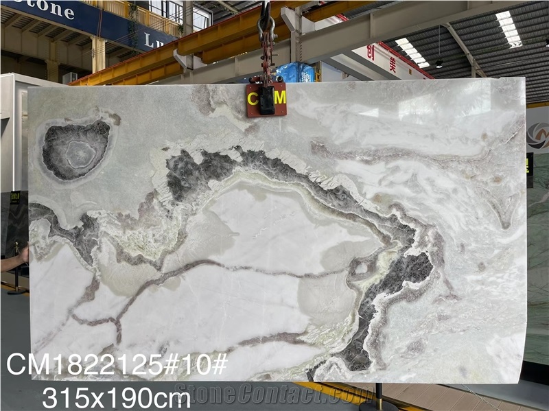 Luxury Dover White Marble Slabs, Oyster White Marble