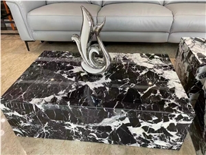 Natural Napoleon Black Marble Stone Interior Furniture