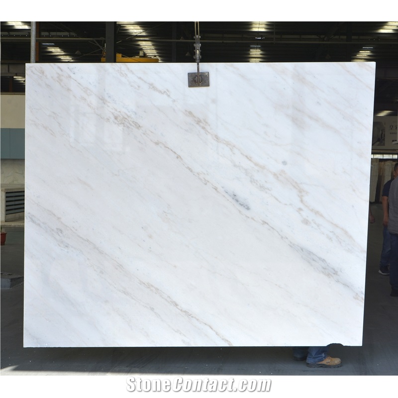 New Carla White Marble Guangxi White Bookmatched Marble Slab