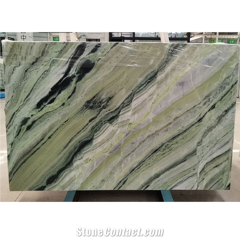 New Green Jade Marble ShangriLa Green Marble Slabs from China