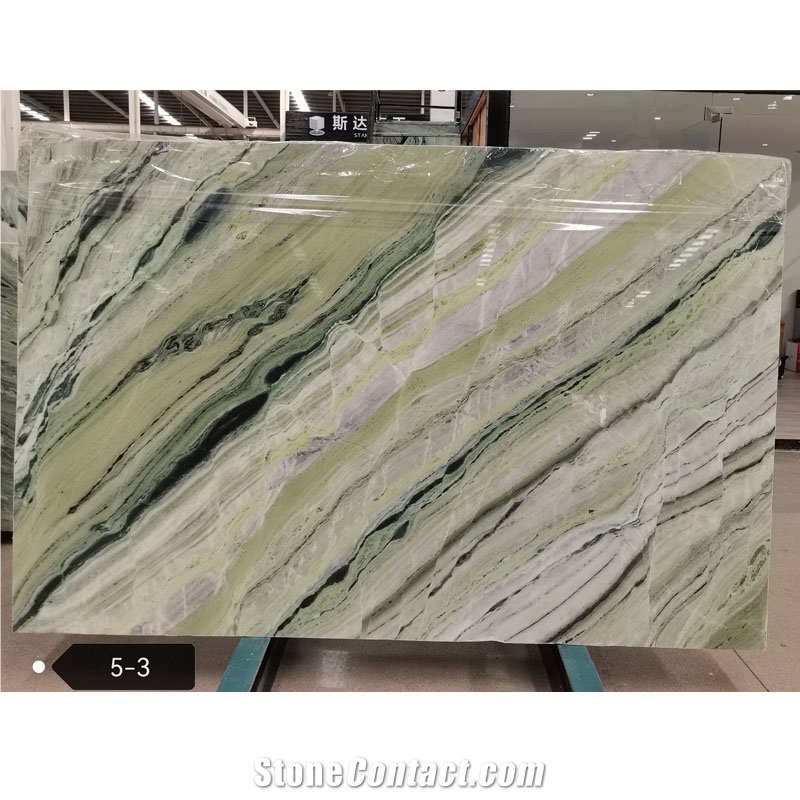 New Green Jade Marble Shangri-La Green Marble Slabs from China 