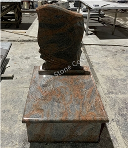 Red Multicolor Tombstone/Monument/Gravestone