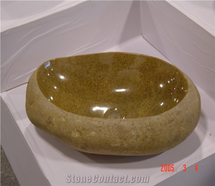 Cheap Golden Washbasin Marble Basin Stone Sink Bathroom