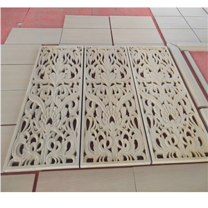 China Yellow Sandstone Relief For Interior Wall CNC Carving