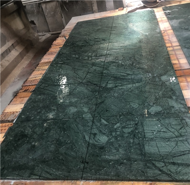 Indian Green Marble Tiles For Decorative Interior Flooring