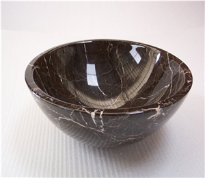 Natural Stone Brown Marble Wash Basin Marble Bathroom Sink