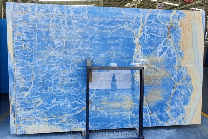 Translucent Blue Stone Onyx For Tile And Wall Panel