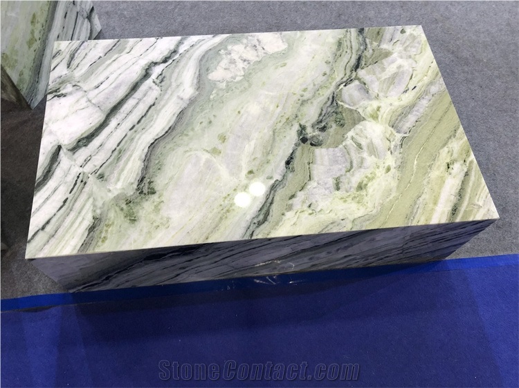 Wholesale Customized Designs And Sizes Green Marble Stairs