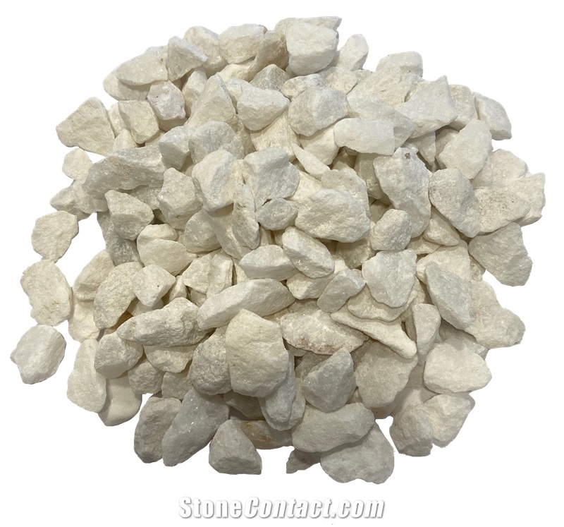 Kozani White Marble Gravel /Marble Chips Crushed Stone