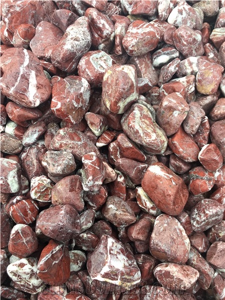 Rouge Royal  Pebbles- Red Marble Pebble Stone