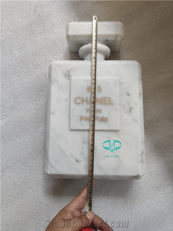 China New Carrara White Marble Perfume Bottles Craft