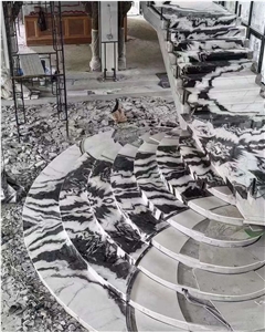 China Panda White Marble Stairs Interior Floor Step