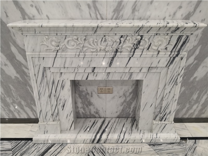 High Quality White Marble Stone Fireplaces