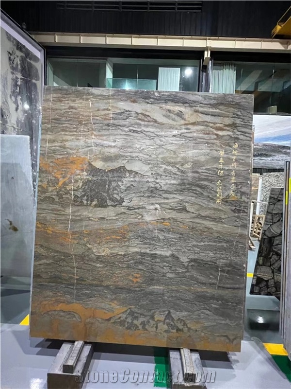 Andes Mountains Veins Natural Quartzite Slab Stone For Wall