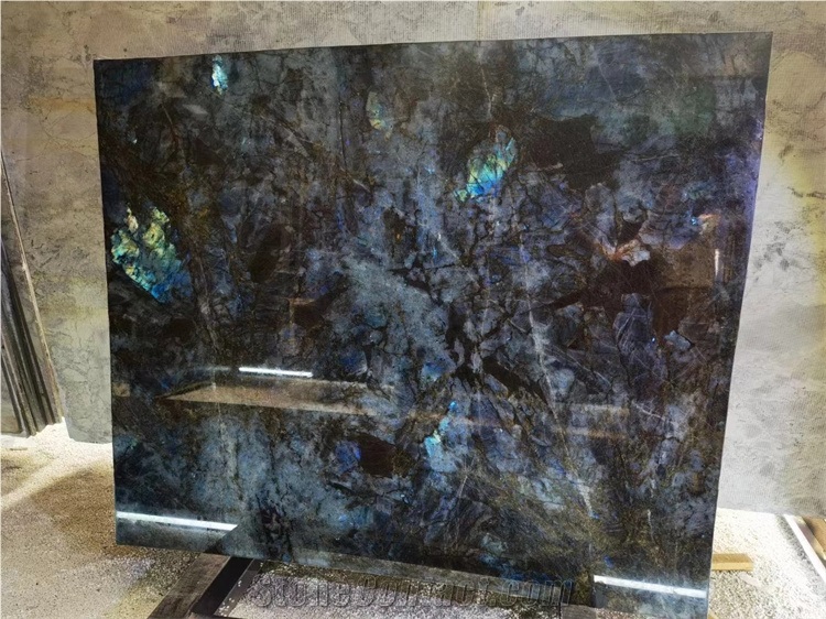 Big Crystal Light Drak Blue Color Granite For Wall Floor
