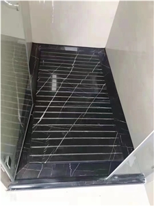 Marquina Marble Shower Surround, Shower Base, Stone Shower Tray