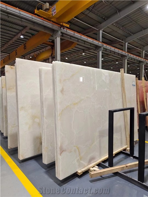 Multicolor Blue Red White Yellow Gold Onyx Slab For Wall