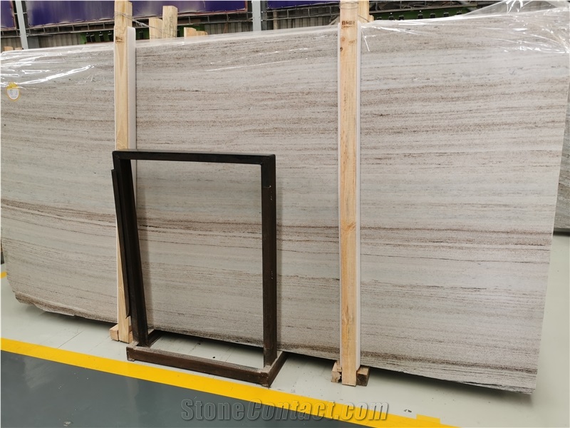 White Crystal Wood Vein Marble,Hebei White Wooden Slabs