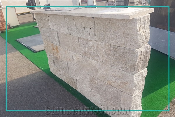 Mahallat Beige Travertine Split Wall Stone(Travertine)
