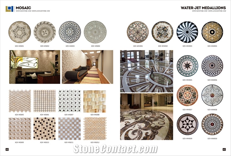 Hot Sale!! Mosaic Marble Tiles, Free Design, Customer Size