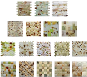 Marble Mosaic Tiles, Colorful, Polishing