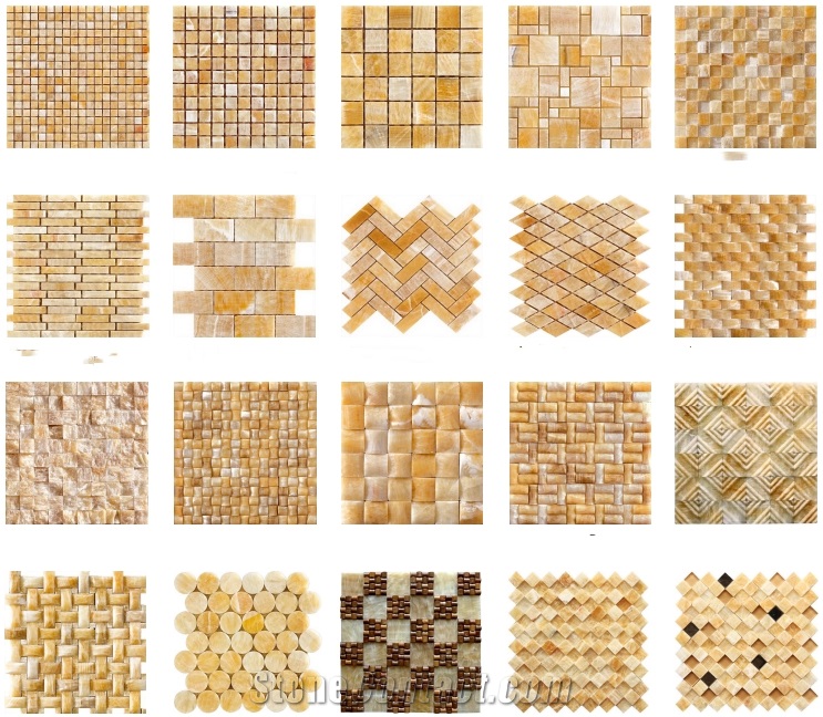 Marble Mosaic Tiles, Colorful, Polishing