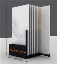 Custom Tile Sliding Display Rack With Wheels