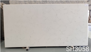Carrara Mountain Quartz Slab For Bathroom Design