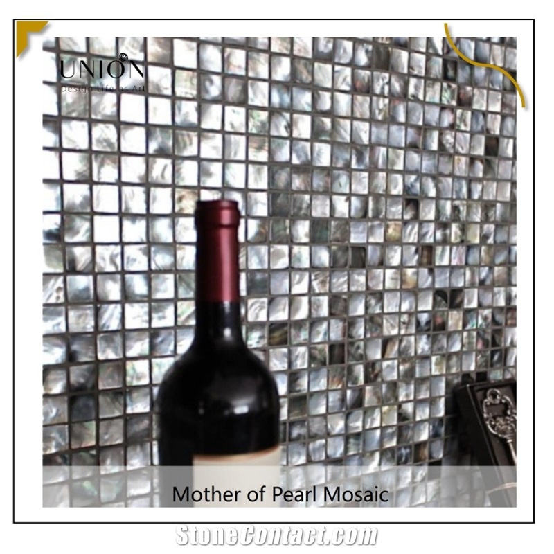 UNION DECO Tahiti Black Mother Of Pearl Mosaic Shell Tile