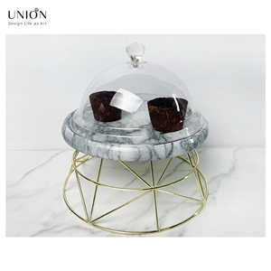 UNION DECO Cake Holder Serving Platter Stone Cake Stand