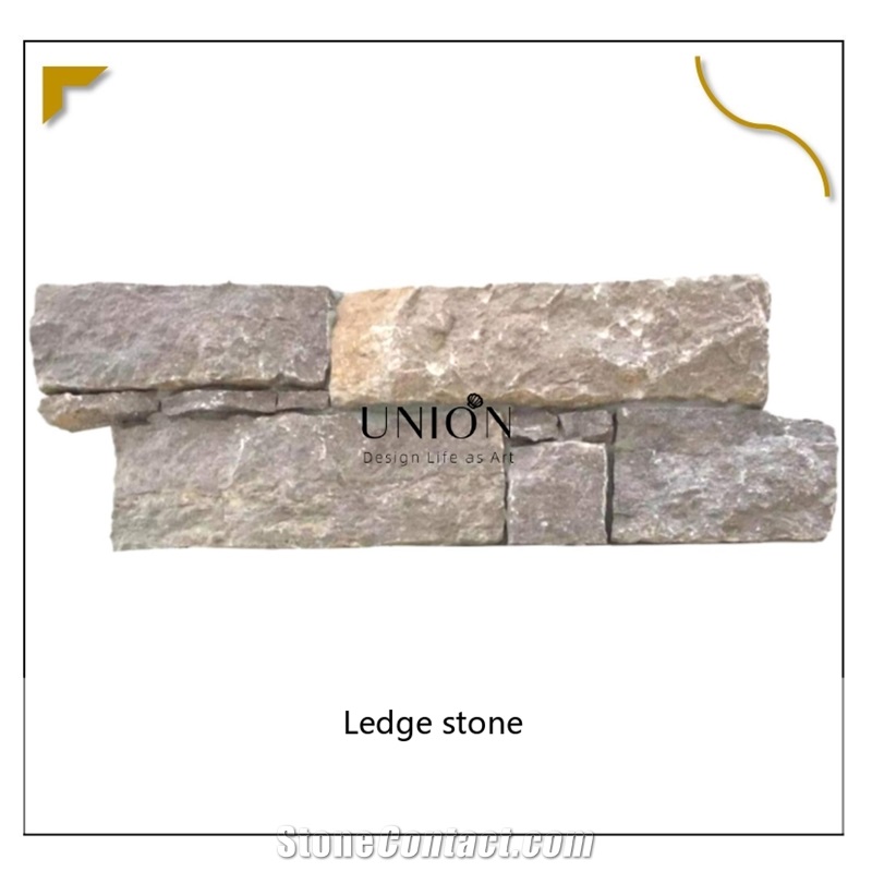 UNION DECO Coffee Brown Stacked Wall Cladding Exterior Stone