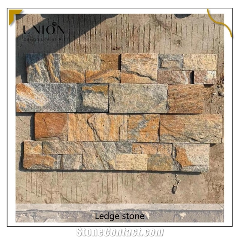 UNION DECO Culture Stone Natural Rusty Quartzite Wall Panel