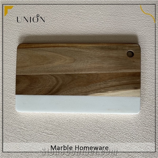 UNION DECO Marble Chopping Board For Bread As Serving Trays